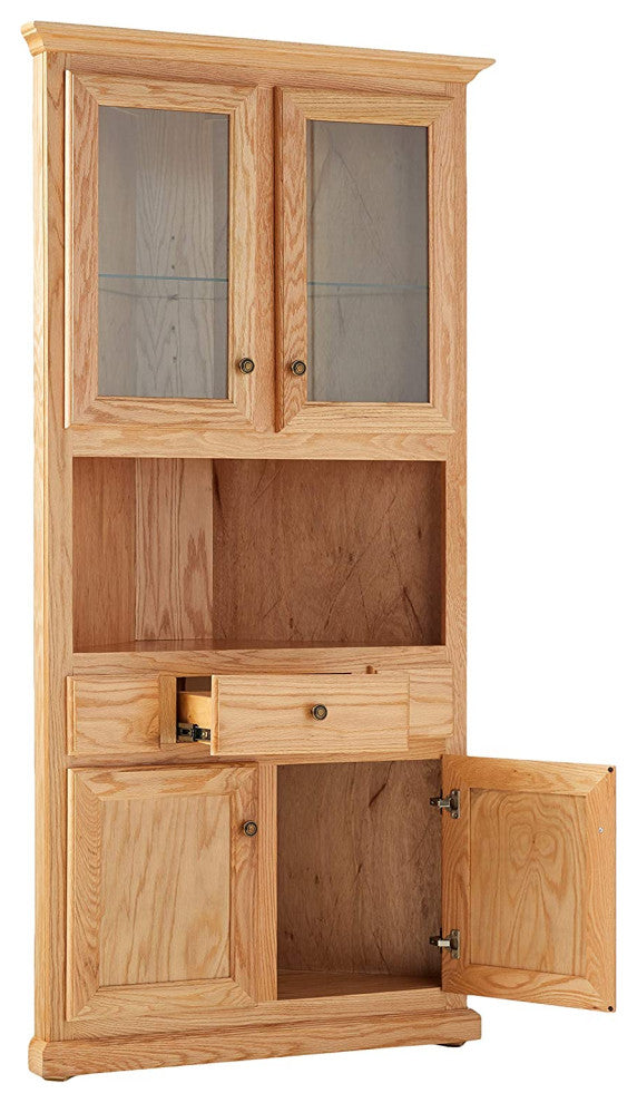 Eagle's Classis Oak Corner Dining Hutch/Buffet, Light Oak