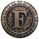 Initial A Knob Antique Brass, Antique Brass, F