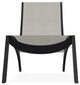 Dune Sling Stackable Outdoor Hydro-Lounge Chaise, Ella/Black