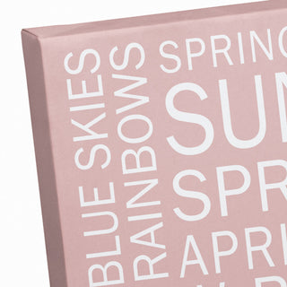 Pink Spring Sayings 14x11 Canvas Wall Art