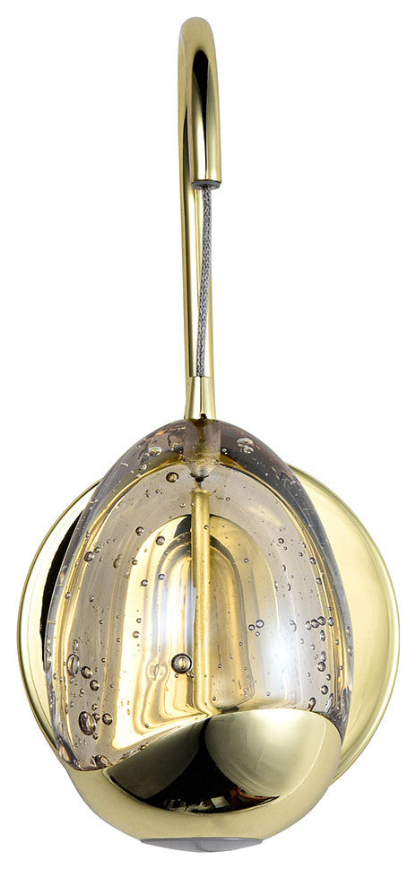 Venezia ETL Certified Integrated LED Wall Sconce Lighting Fixture, Gold