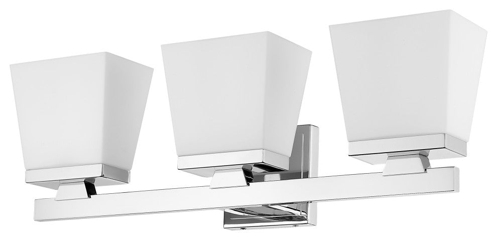 Zlite 1937-3V-CH 3-Light Vanity, Etched Opal