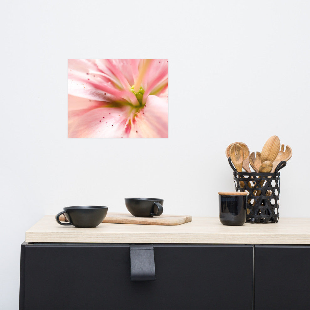 Center of the Stargazer Lily Floral Nature Photo Unframed Wall Art Print, 11" X 14"