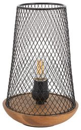 Safavieh Haynes Table Lamp Black/Natural Wood