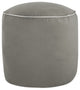 Mozaic Home Canvas Indoor/Outdoor Round Bean Pouf, Canvas Charcoal, 20"x20"x18"