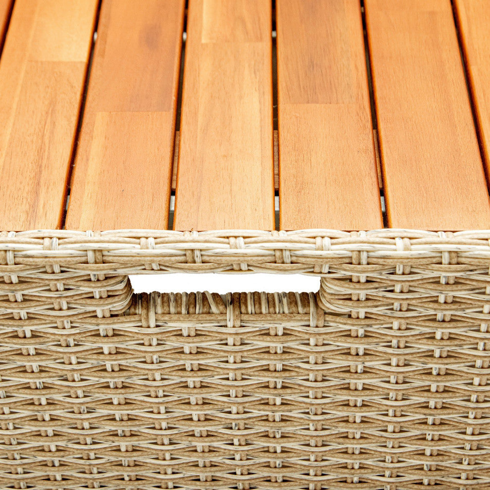 Outdoor Wicker Patio Sofa, Canopy and Ottoman Set