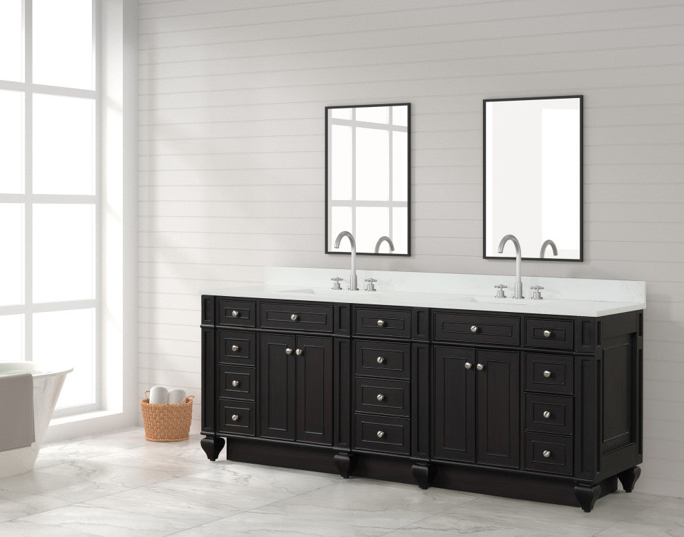 Winston Traditional Espresso 84" Double Vanity