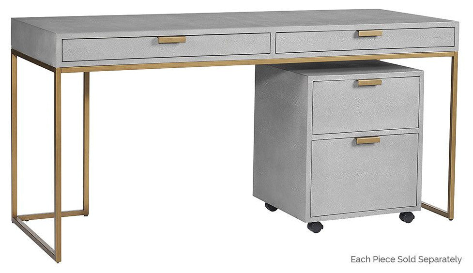 Jiro File Cabinet, Shagreen Leather