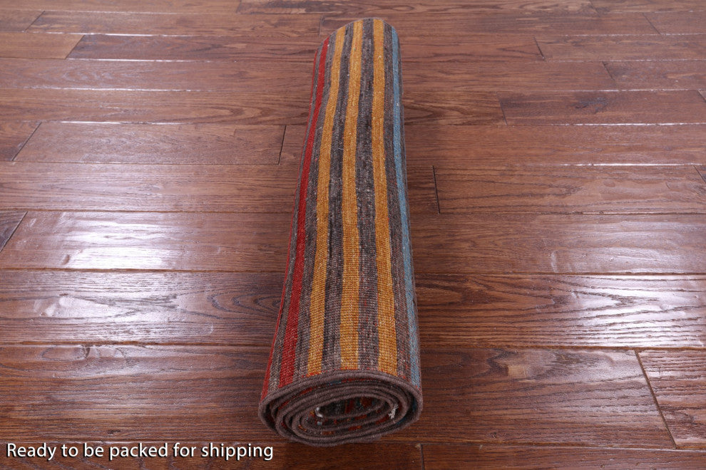 Runner Handmade Khorjin Super Kazak Wool Rug 2' 7" X 6' 6" Q10213