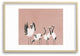 Megan Galante Crane Dance Mauve Pink Recessed Framing Rectangle