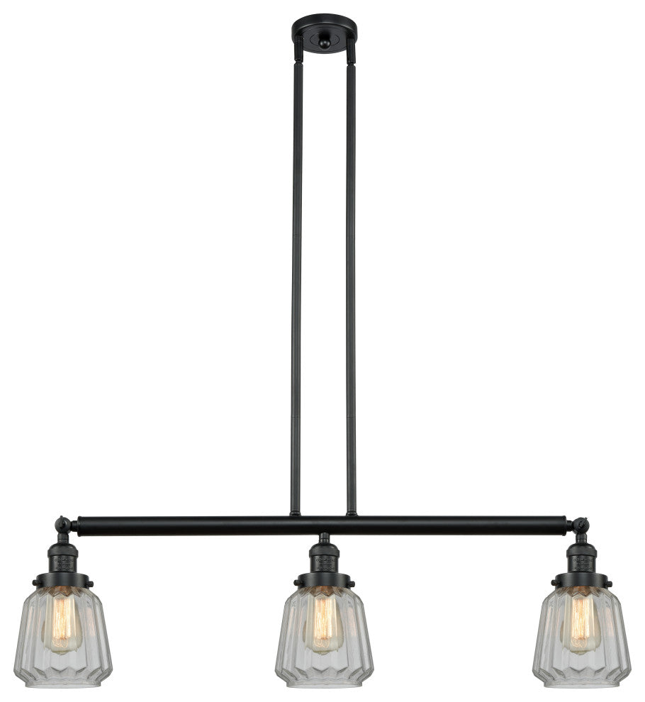 Innovations Lighting 213-Bk-S-G142-Led 3 Light Dimmable Led Island Light
