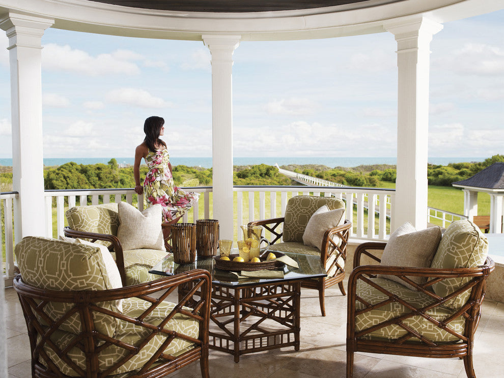 Key Largo Cocktail Table With Glass Top