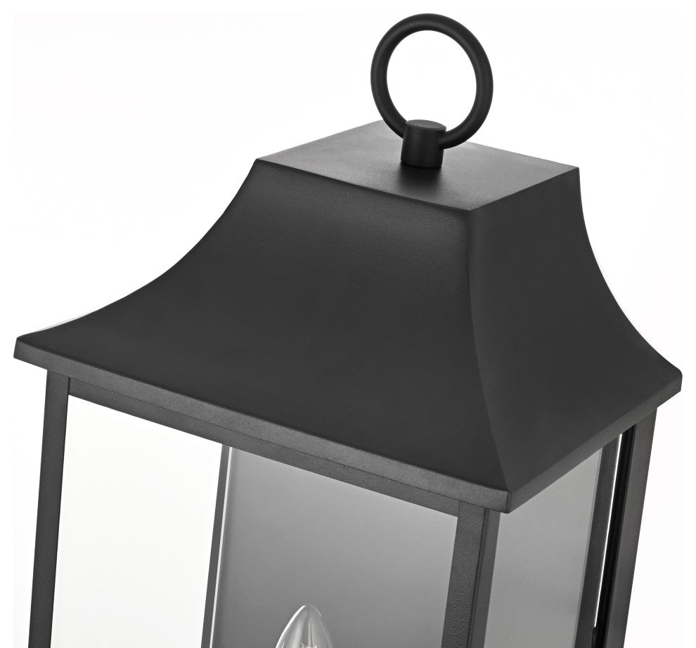 Home Living 10" Outdoor Wall Sconce, Black