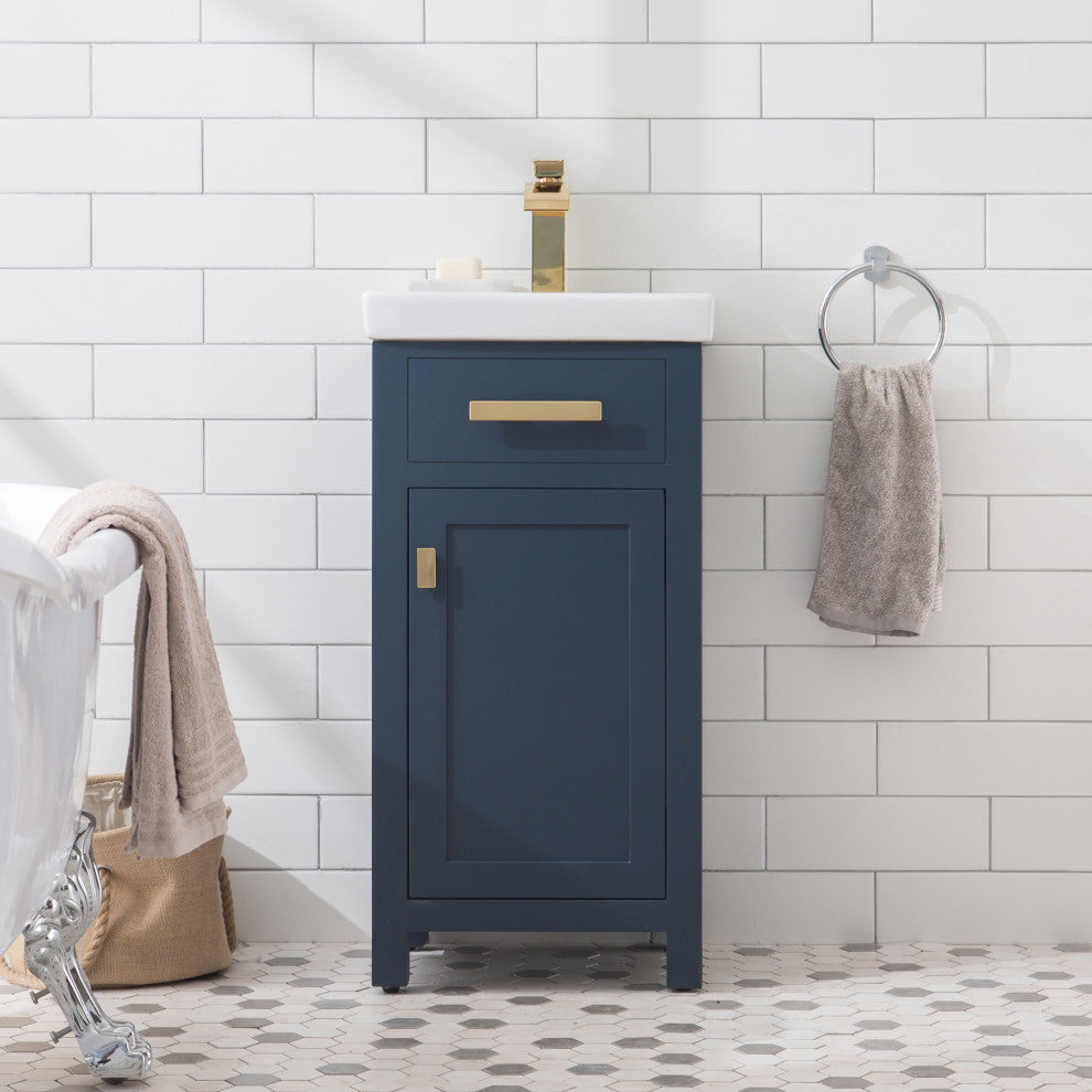 Mia 18" Single Vanity With Single Door, Monarch Blue