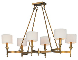 Maxim 22376OMN Fairmont 6 Light 41" Linear Chandelier - Aged Brass