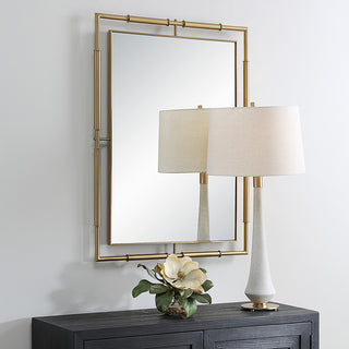 Uttermost It's All Connected Rectangle Brass Mirror