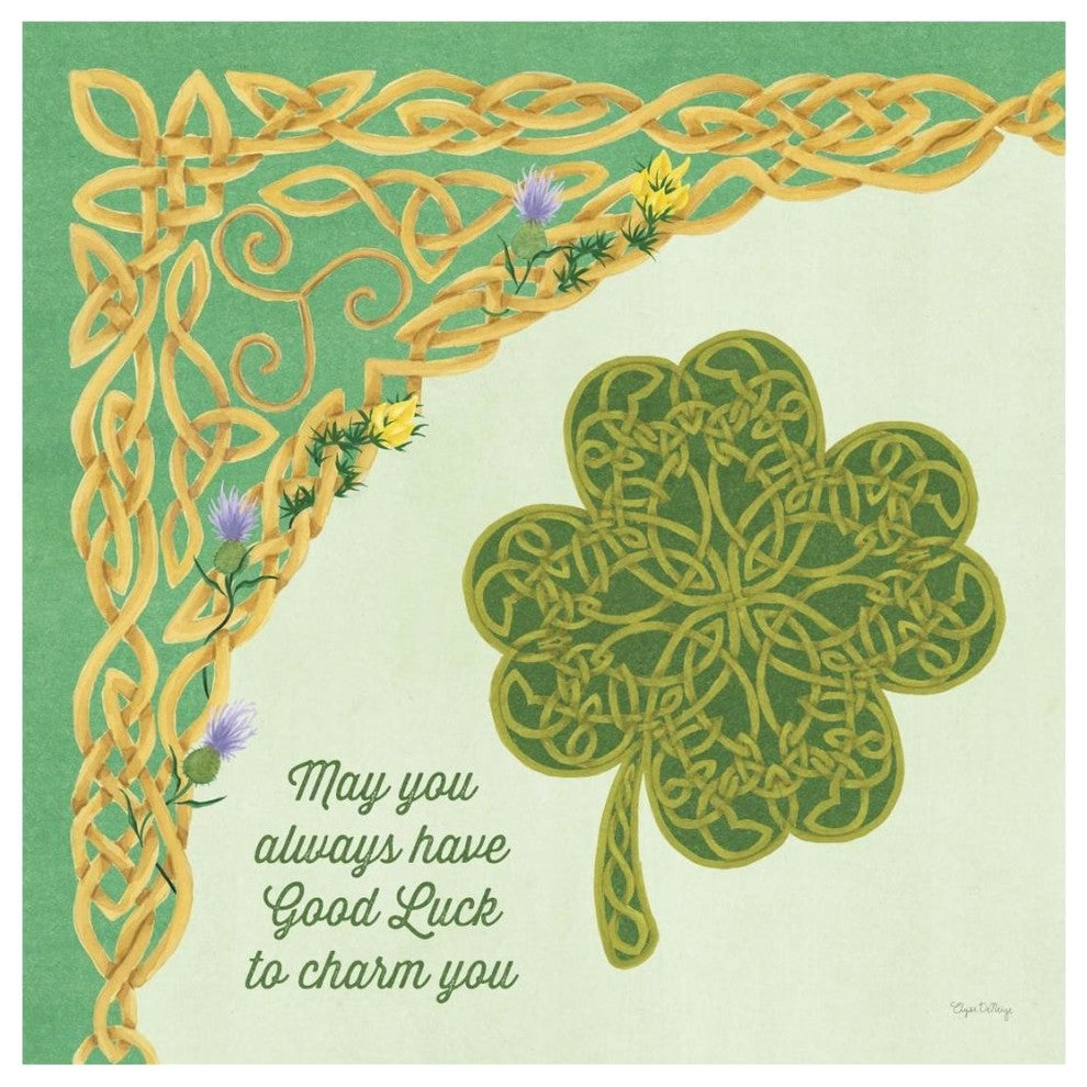 "Celtic Charm I" Digital Paper Print by Elyse DeNeige, 20"x20"