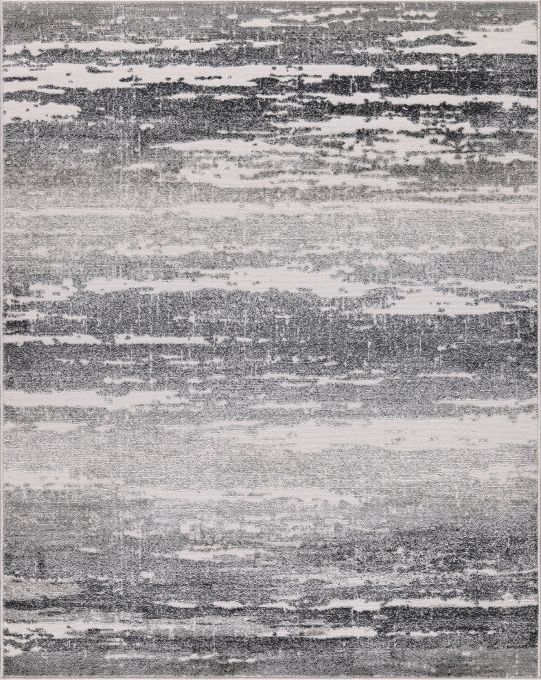 High-Low Ellis Charcoal/Ivory Rug, Charcoal, 8'8"x12'