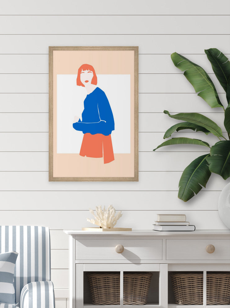 "Bangs and Eyebrows" Framed Painting Print, 30x45