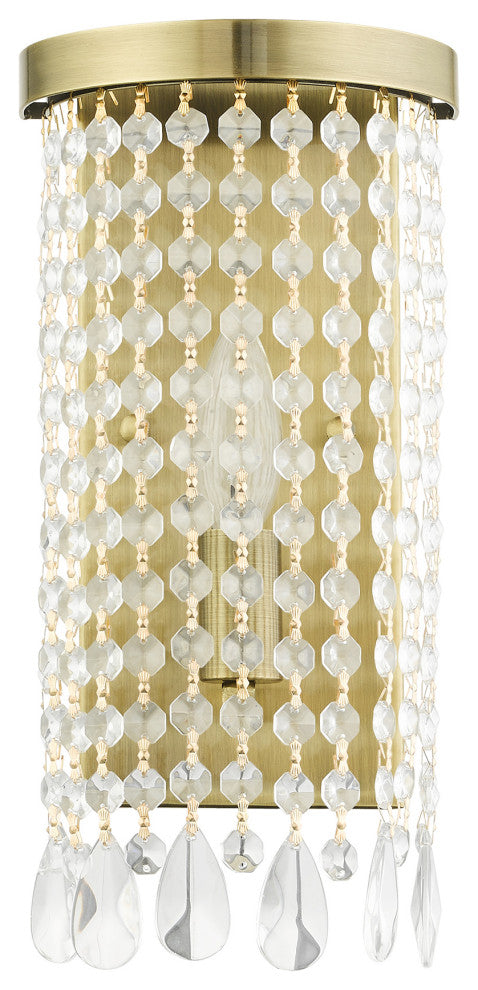 Antique Brass Transitional, Dazzling, Modern Classic, Casual Sconce