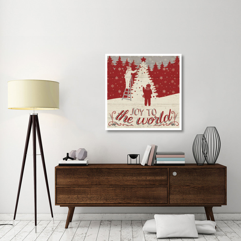 "Holiday in the Woods V" Digital Paper Print by Janelle Penner, 38"x38"