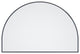 60" W X 40" H Arch Shape Stainless Steel Framed Mirror, Black