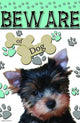 Flag Emotes, Double Sided Garden Flag, Beware Of Dog, Yorkie