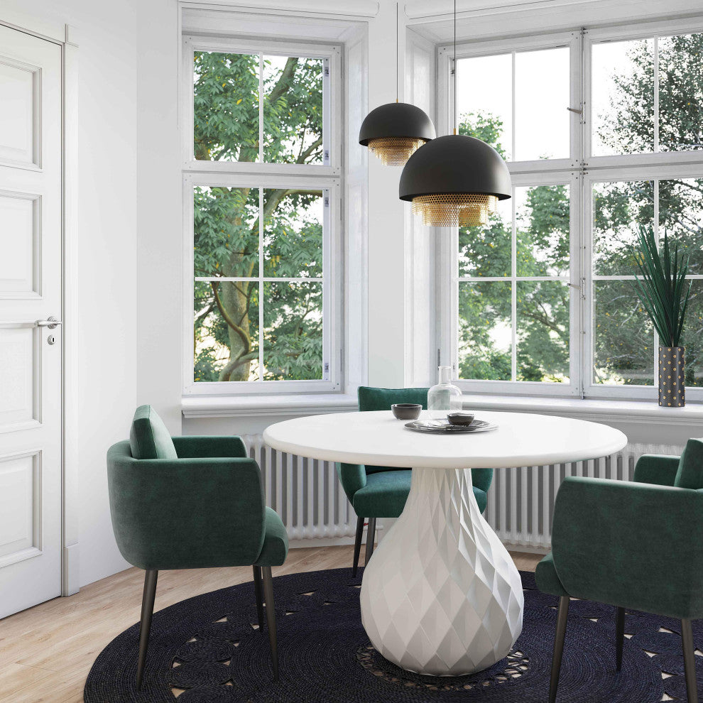 Tulum Ivory Concrete Dining Table - Ivory