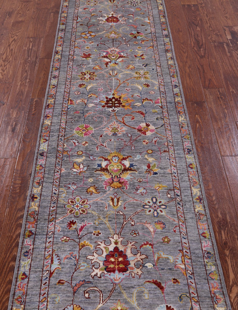 Runner Hand-Knotted Persian Tabriz Rug 2' 7" X 10' 2" - Q12799
