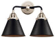 Innovations 288-2W-BPN-M13-BK 2-Light Bath Vanity Light, Black Polished Nickel