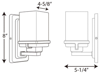 Progress Lighting P2193-09 Metric 1-Light Bath, Brushed Nickel, Brushed Nickel