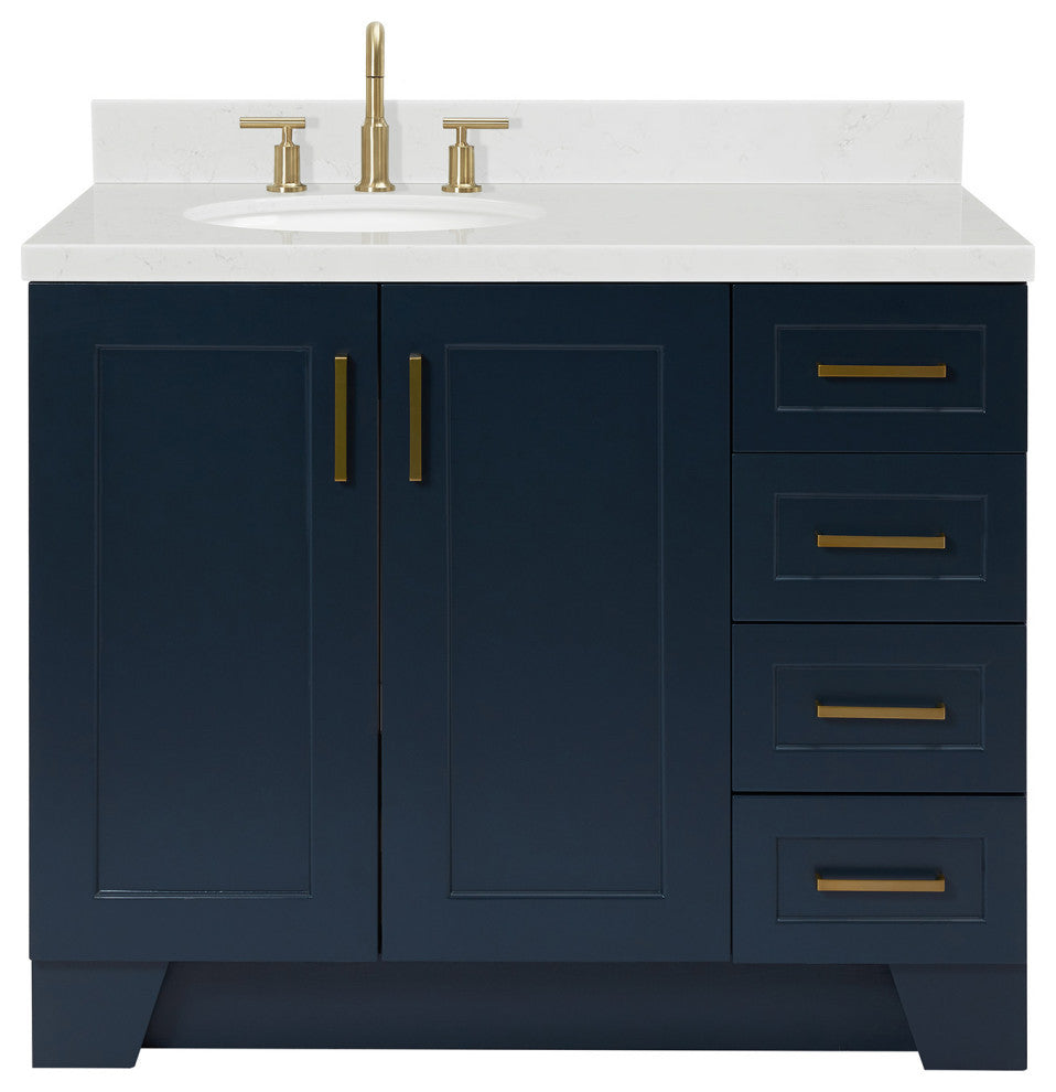 Ariel Taylor 42" Left Offset Single Oval Sink Bathroom Vanity