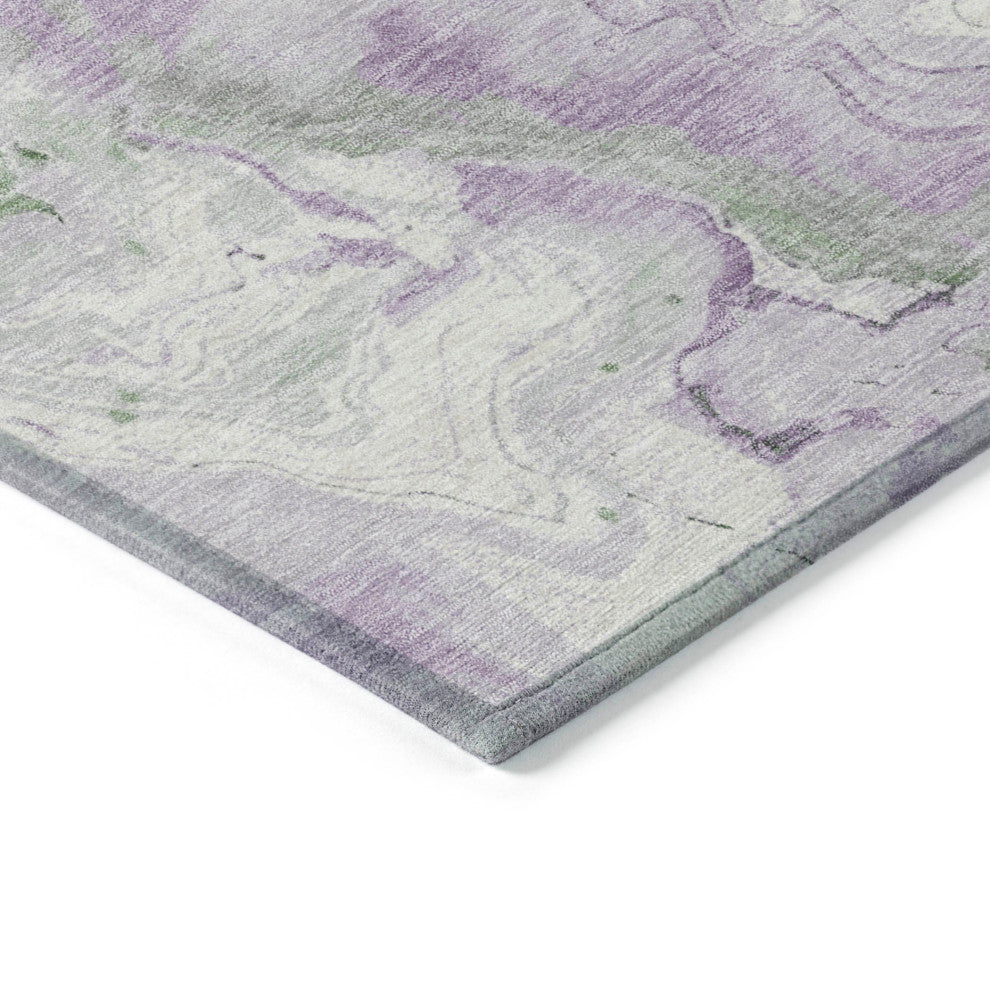 Machine Washable Indoor/Outdoor Chantille ACN1862 Olive 5' x 7'6" Rug