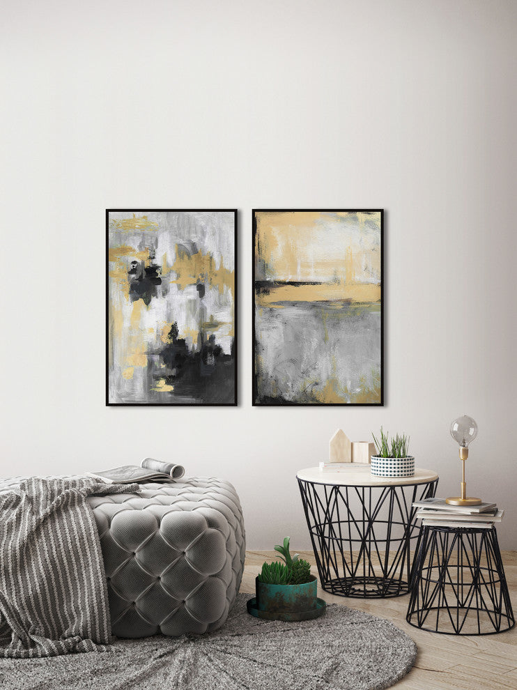 Golden Fog Diptych, 40"x30"