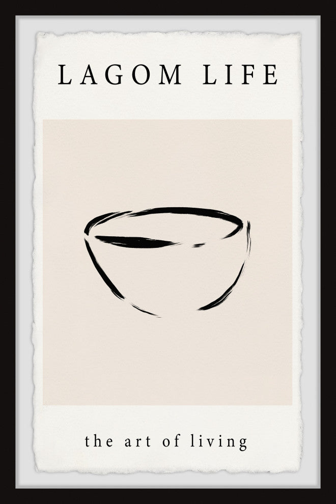 "Lagom Lifestyle" Framed Painting Print, 8x12