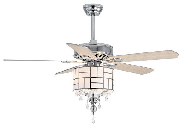 Safavieh Fint Ceiling Light Fan, Chrome