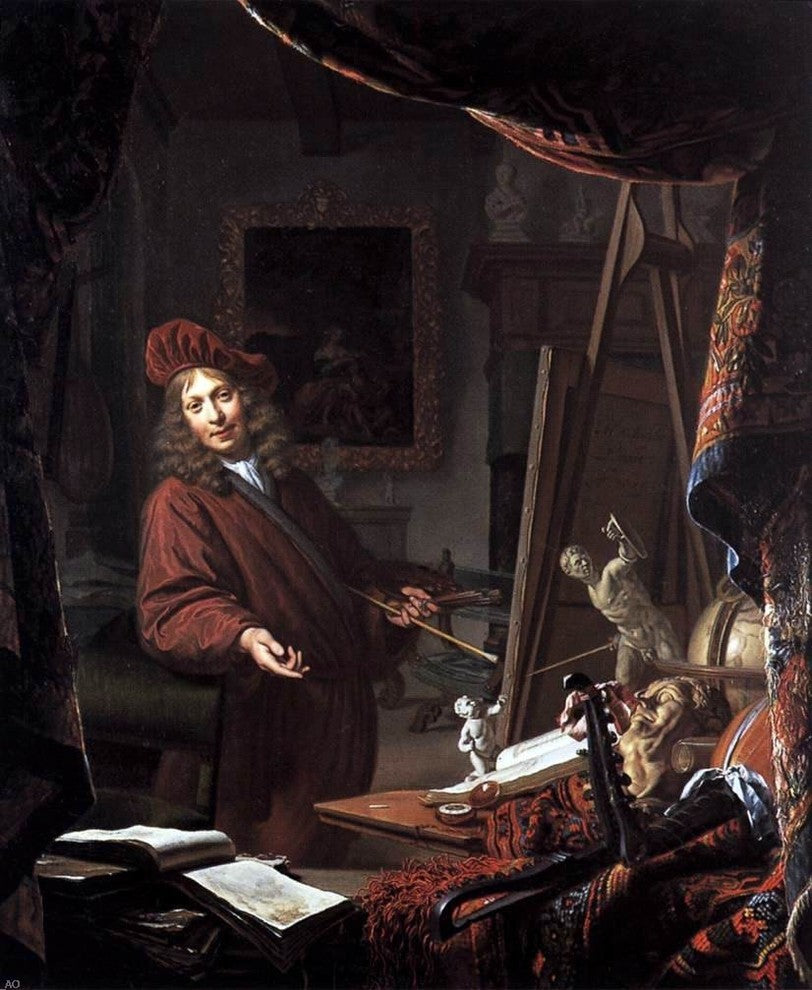 Michiel Van Musscher The Painter's Studio, 20"x25" Wall Decal