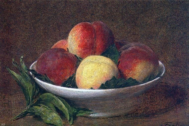 Henri Fantin-Latour Peaches in a Bowl, 18"x27" Wall Decal