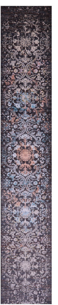 2' 5" X 14' 0" Runner Handmade Modern Wool and Silk Rug Q11829