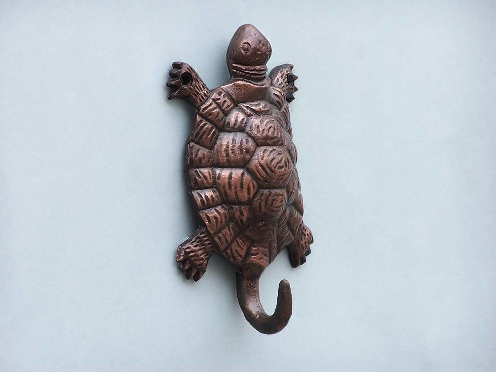 Antique Copper Turtle Hook 6"