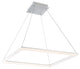 Frame Square 28" LED Pendant 3000K, Brushed Aluminum, Brushed Aluminum, 28"