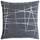 Gray Silver Contemporary Linework Throw Pillow