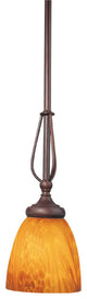 Woodbridge Lighting Kenshaw 1 Light Steel Metal Mini Pendant in Bordeaux Red