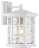 Stonington 1-Light Outdoor Lantern, White Lustre