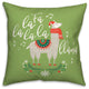 Fa la la la llama 18x18 Spun Poly Pillow