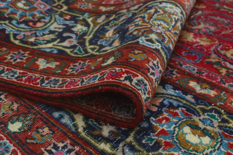 Vintage Distressed Birtel Red Rug