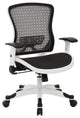 Office Chair, Breathable Seat & Back With Adjustable Lumbar Support, White/Black