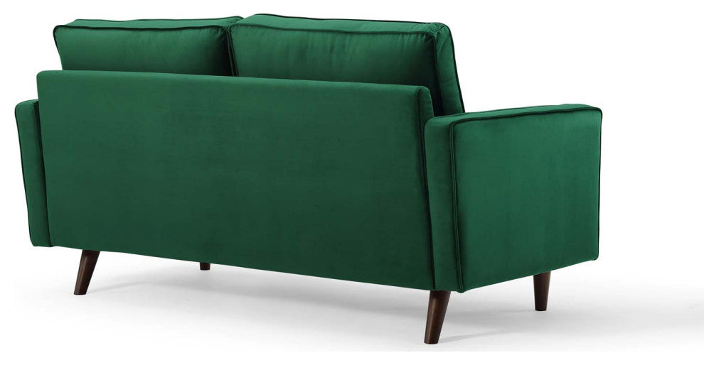 Valour Performance Velvet Loveseat - Green