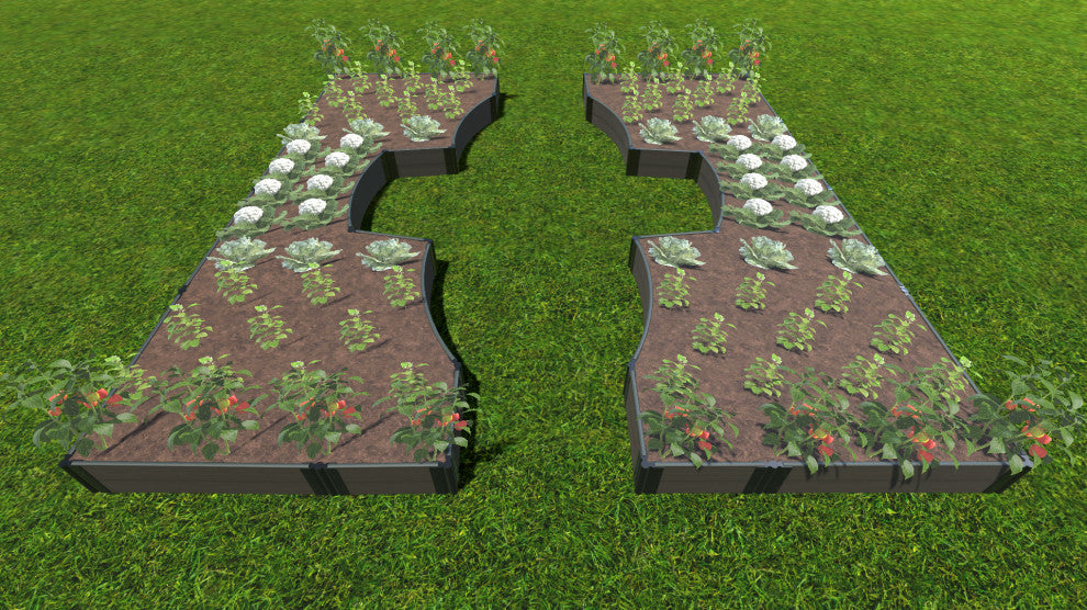 Weathered Wood Walk-Through Inner Roboto 14'x16'x11" Raised Garden Bed