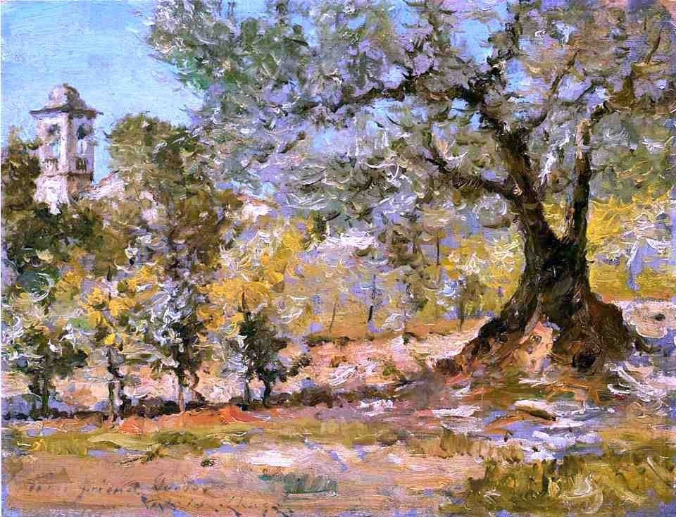 William Merritt Chase Olive Trees Florence Wall Decal